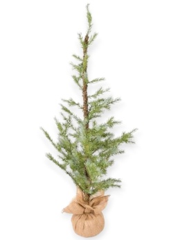 PE spruce Christmas tree 85cm in jute (CV36618)