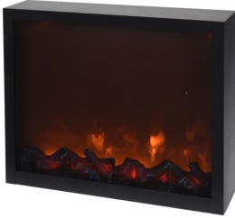 Black metal fireplace 35x41cm power supply (ADA100110)
