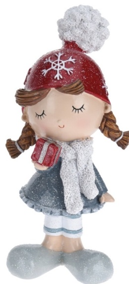 Dziewczynka ceram. 20cm z prezentem (008587)-20%