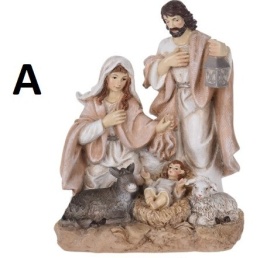 Szopka Św.Rodzina poliresing (017101) h:18*17*9cm-20%