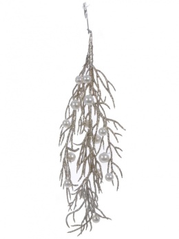 Zawieszka gałązka szampańska brokatowa z akrylem dł. 30cm (SA1901CP)-20%