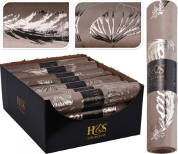 Materiał welurowy beżowy złote piórko (008969) 28*150cm -30%