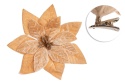 Poinsecja welur beż fi 16cm na klipsie (PON00674)