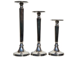 Świecznik metal. srebrny średni 29*11cm (IK0074)-20%