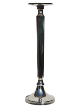 Świecznik metal. srebrny wysoki 35*11cm (IK0076)-20%