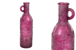 Wazon butelka hiszpańskie szkło z recyclingu 50cm ciemny fiolet (SZ01567)