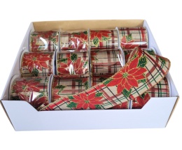 Wstążka na szpuli gwiazda betlejemska (MK0438) -20%