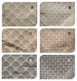 Bieżnik welurowy brązowo-złoty 32*150cm 6wzorów (008835)