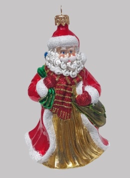 Bombka Baltica: Mikołaj w szaliku w paski (368)W