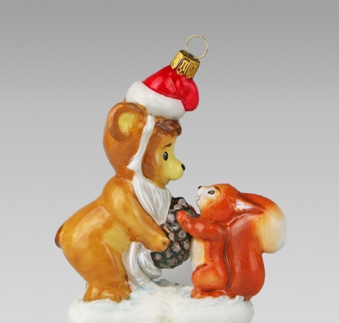 Bombka Komozja: Miś z wiewiórką (4870K00) -10%