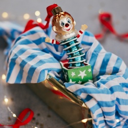 Bombka szklana: Clown w pudełku (129650)