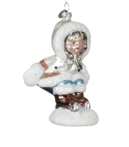 Bombka szklana: Eskimosek na łyżwach (129622)