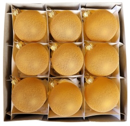 Bombki 60 piaskowe (struktura) op.9szt.