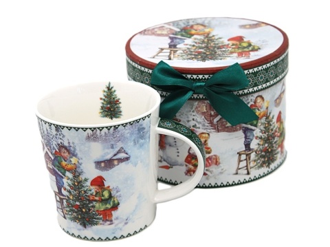 Kubek ceramiczny"świąteczny czas" (PG-19352) w ozdobnym pudełku