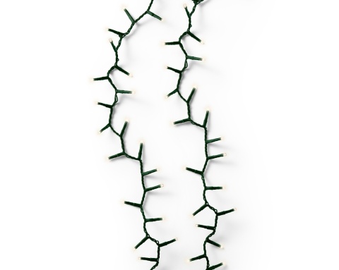 Lampki 600LED ciepłe efekt przygasania 18m timer (495892) ciemny kabel