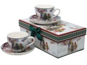 Set of 2 ceramic cups and saucers "Christmas Time" (PG-19437) in a decorative box