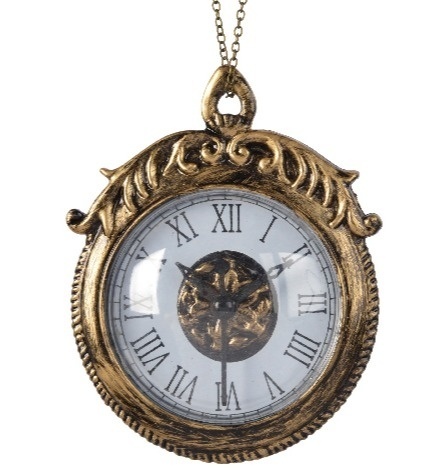 Retro clock pendant with a branch (515503)