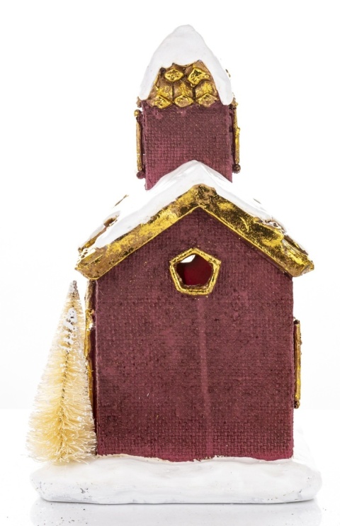 Brown winter house with LED Christmas trees (170430)