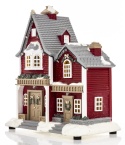 LED tenement house burgundy gray roof 8 melodies (172585)