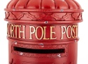 "Hydrant" mailbox, red, aged polyresin (165345)