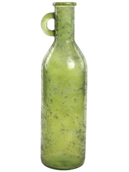 Bottle vase made of recycled Spanish glass, 50cm green (SZ01532)