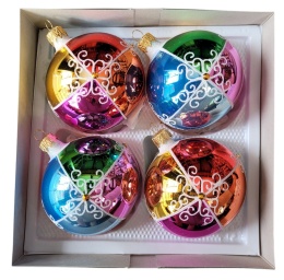 Bombki 100 dekorowane op.4szt LUDOWE (21)