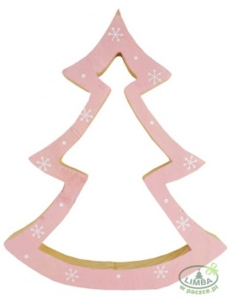 Choinka drewniana różowa wys.18cm (CHR249) -50%