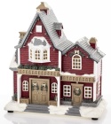 LED tenement house burgundy gray roof 8 melodies (172585)