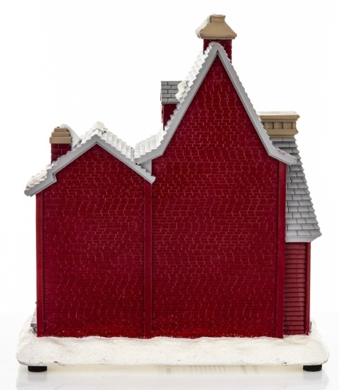 LED tenement house burgundy gray roof 8 melodies (172585)