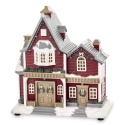 LED tenement house burgundy gray roof 8 melodies (172585)