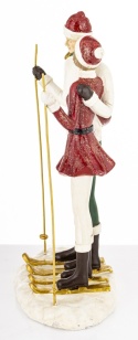 Figurka para narciarzy 27cm , poliresing (181004)