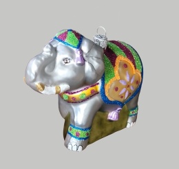Bauble form: Circus collection: Elephant with a rug (155) H