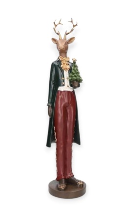 Mr. Deer 46cm in a green frock coat (TG79469-2)