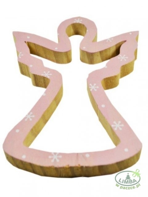 Anioł drewn. róż (CHR250) pak.12