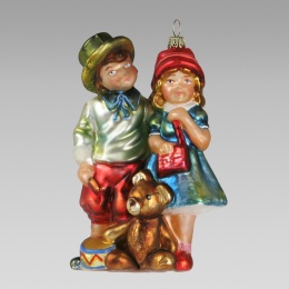 Bombka Komozja: Dzieci z zabawkami - wiktorian (4480K19)