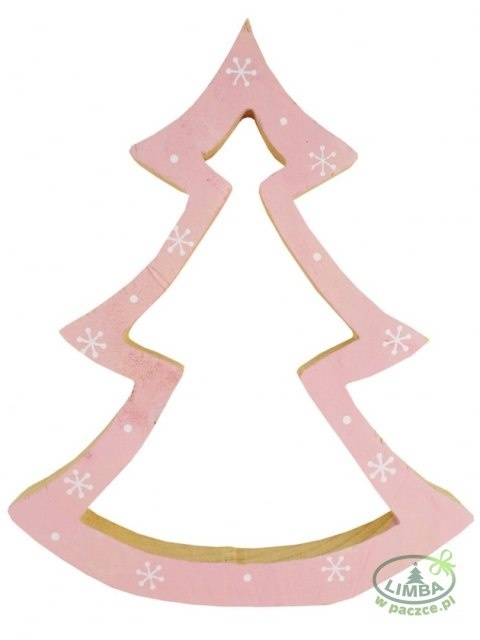 Choinka drewniana różowa wys.18cm (CHR249) -50%