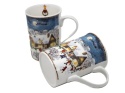 Set of 2 ceramic mugs "Christmas Village" (PG-19802) in a decorative box