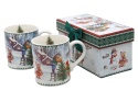 Kpl. 2-ch kubków ceramicznych "świąteczny czas" (PG-19383) w ozdobnym pudełku