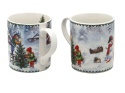 Kpl. 2-ch kubków ceramicznych "świąteczny czas" (PG-19383) w ozdobnym pudełku