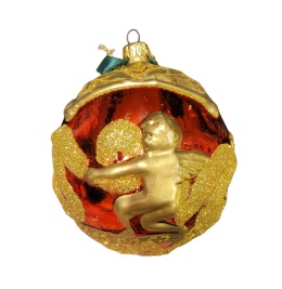 Bombka Komozja fi 11cm z Aniołkiem