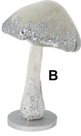 Grzyb zielony welurowy duży 26*16cm (009128)