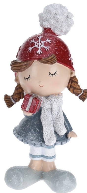 Dziewczynka ceram. 20cm z prezentem (008587)-20%