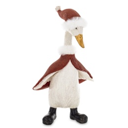 Goose in Christmas outfit, large, polyresin (172546)