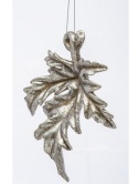 Zawieszka retro liść ceramiczny antyczne srebro (122557)-20%