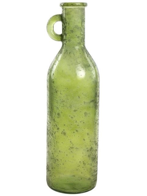 Bottle vase made of recycled Spanish glass, 50cm green (SZ01532)