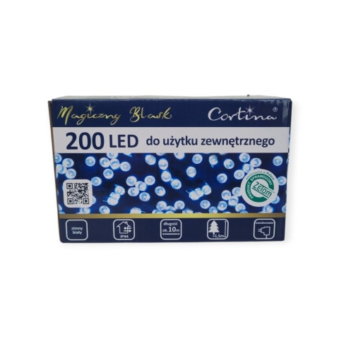 Lampki LED 200L 10mb zimne wew/zew (21/14/LED/CW)