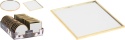 Square mirror stand 10cm gold edge (513198)