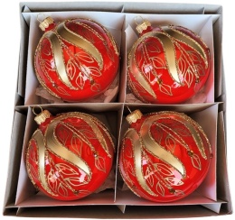 Baubles 120 decorated ornament pack of 4: IMPERIAL HOLIDAYS
