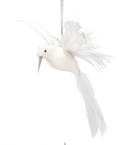 Hummingbird pendant white with sequins (521208)