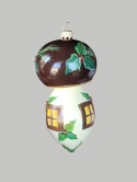 Bauble form: Brown mushroom with holly (171) D